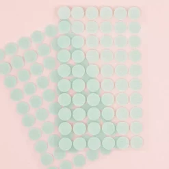 Set de 60 Círculos de Velcro Turquesa Craftelier 15mm