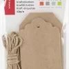 Set de 12 Die-Cut Etiquetas Kraft Artemio