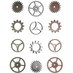 Set de 12 engranajes para decorar Tim Holtz