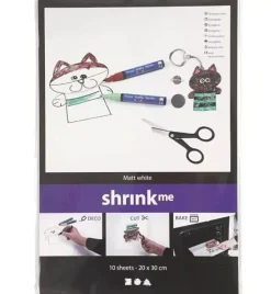 Set de 10 hojas de plástico mágico Shrinkme Creativ 20x30cm