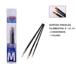 Set de 3 pinceles Art Creation M