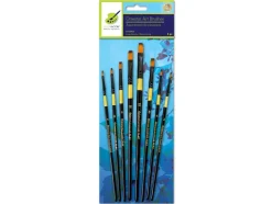 Set de 8 pinceles cerda Plana arte oriental Multicraft