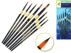 Set de 8 pinceles cerda redonda arte oriental Multicraft