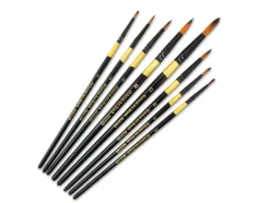 Set de 8 pinceles cerda redonda arte oriental Multicraft