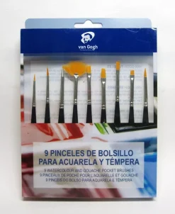 Set de 9 pinceles de acuarela y témpera Van Gogh