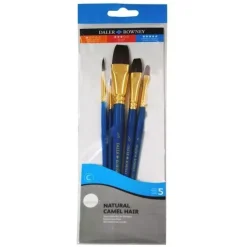 Set de 5 pinceles de pelo natural