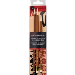 Set de 3 pinceles Pelo de Cabra blanco Manuscript