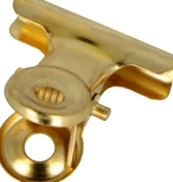 Set de 6 Pinzas Bulldog Oro Artemio