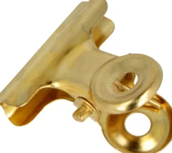 Set de 6 Pinzas Bulldog Oro Artemio