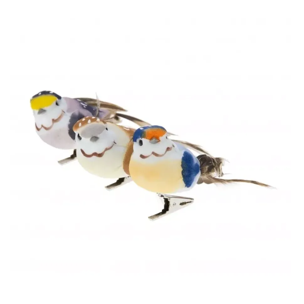 Set de 3 Pájaros Multicolor Artemio