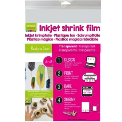 Set de 5 plásticos mágicos transparentes Shrink Imprimible Inkjet