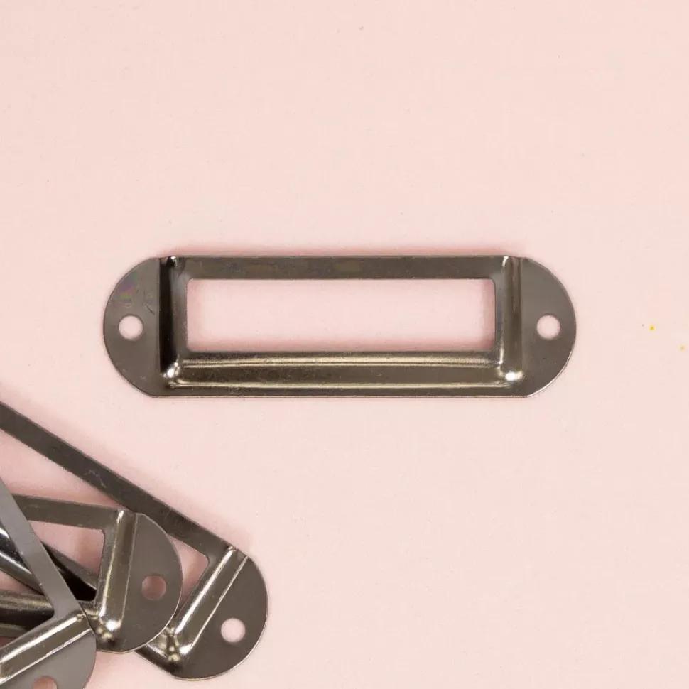 Set de 4 Portaetiquetas Metálicos Negro Craftelier 7x2cm