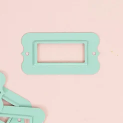 Set de 4 Portaetiquetas Metálicos Turquesa Craftelier 6x3cm