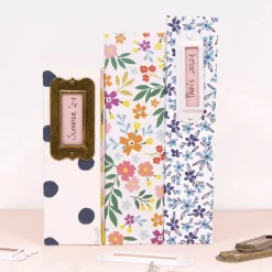 Set de 4 Portaetiquetas Metálicos Turquesa Craftelier 6x3cm