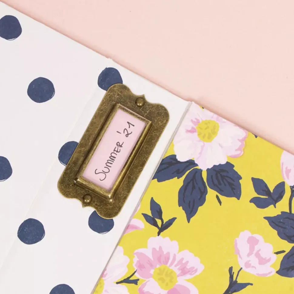 Set de 4 Portaetiquetas Metálicos Dorado Craftelier 7x2cm