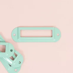 Set de 4 Portaetiquetas Metálicos Turquesa Craftelier 7x2cm