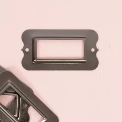 Set de 4 Portaetiquetas Metálicos Negro Craftelier 6x3cm