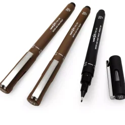 Set de 3 rotuladores calibrados Sepia y negro Pin Uni-Ball