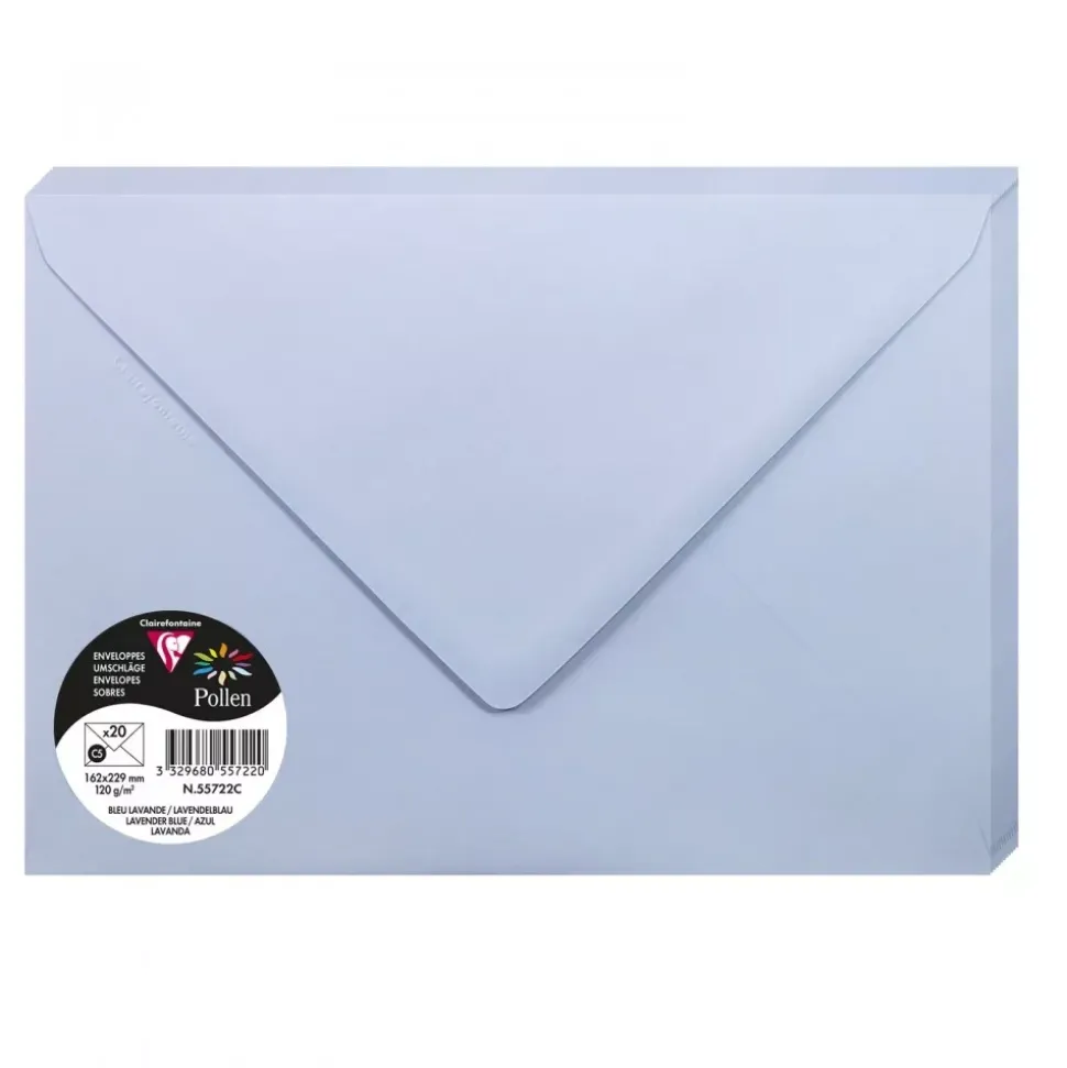 Set de 5 sobres Clairefontaine 162x229mm