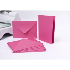 Set de 10 Sobres y Tarjetas Pink Fizz Sizzix A6