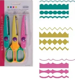 Set de 3 tijeras con formas nº8