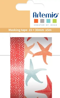 Set de 2 Washi Tape Estrella de mar Corail Artemio