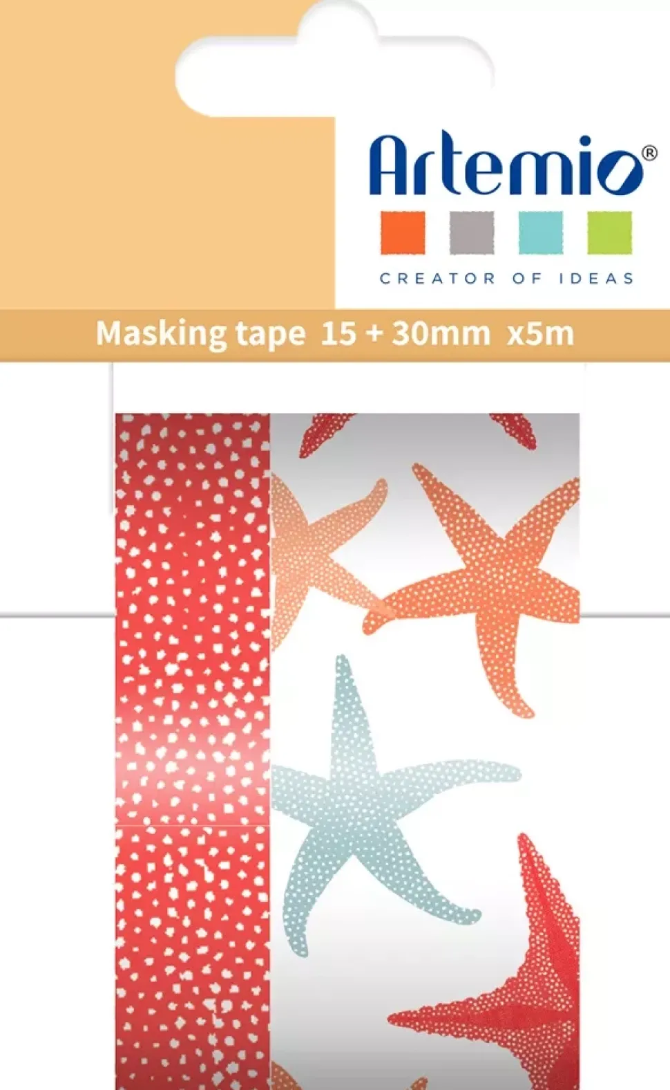 Set de 2 Washi Tape Estrella de mar Corail Artemio