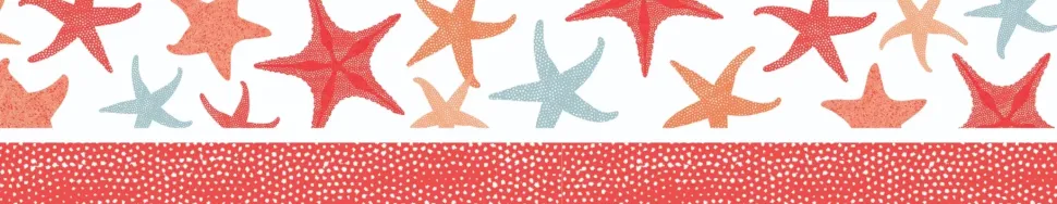 Set de 2 Washi Tape Estrella de mar Corail Artemio