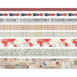 Set de 7 Washi Tape Postal Tim Holtz