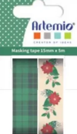 Set de 2 washi tapes Merry Christmas Artemio