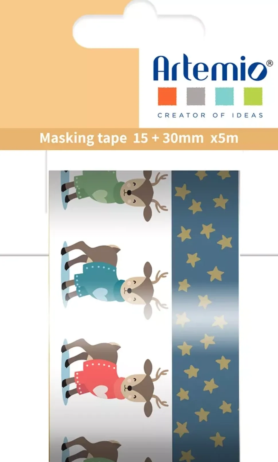 Set de 2 Washi Tapes Renos Beary Christmas Artemio
