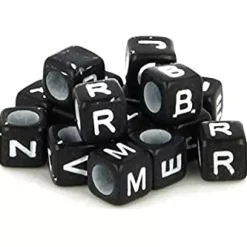 Set de Abalorios Alfabeto Negro Artemio 6mm