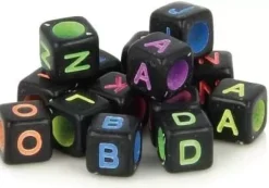 Set de Abalorios Alfabeto Negro y Colores Artemio 6mm