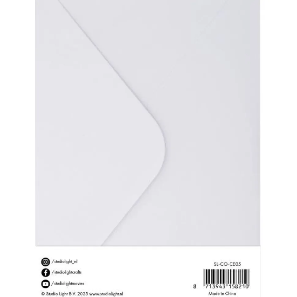 Set de Cartas y Sobres Blancos Studio Light 12x17cm