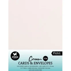 Set de Cartas y Sobres Crema Studio Light 12x17cm
