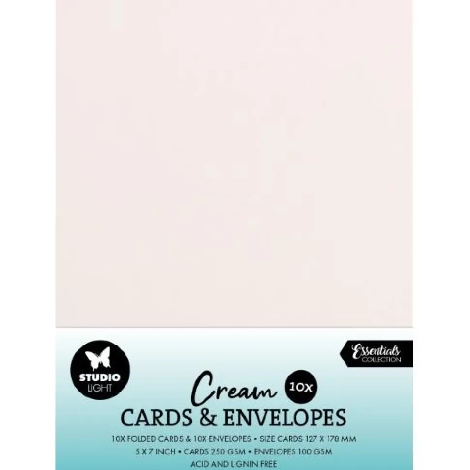 Set de Cartas y Sobres Crema Studio Light 12x17cm