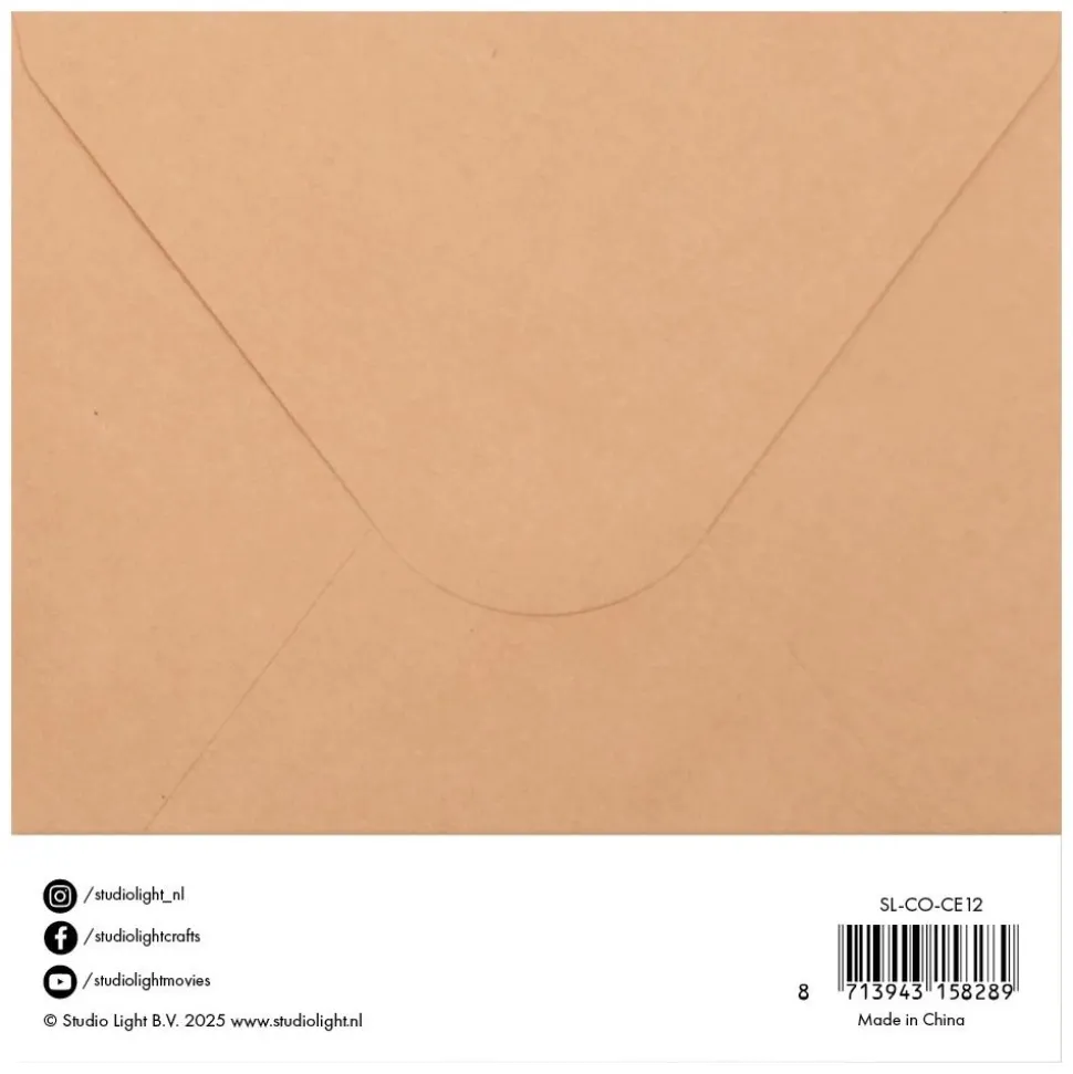 Set de cartas y sobres Kraft Studio Light 15x15cm