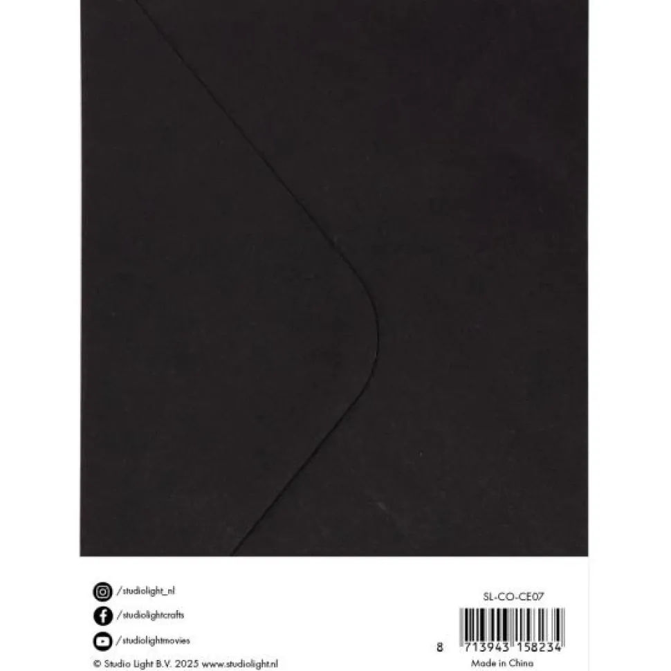 Set de Cartas y Sobres Negro Studio Light 12x17cm