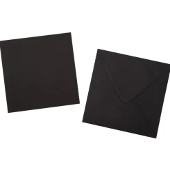Set de cartas y sobres Negro Studio Light 15x15cm