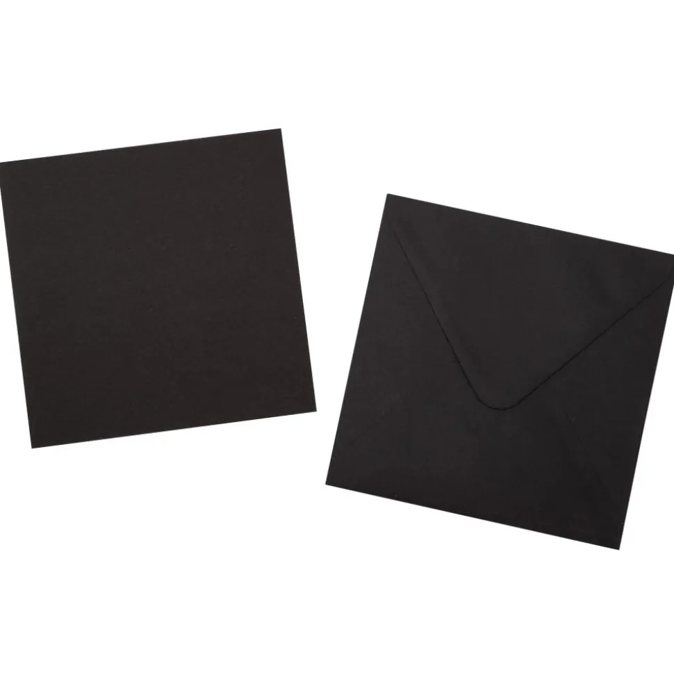 Set de cartas y sobres Negro Studio Light 15x15cm