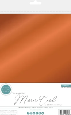 Set de cartulinas metalizadas The Essential Mirror Card Copper Craft Consortium