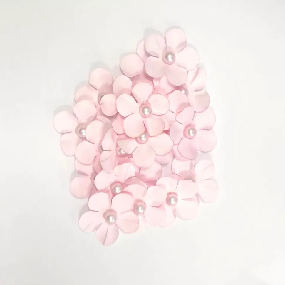 Set de flores rosa con perla