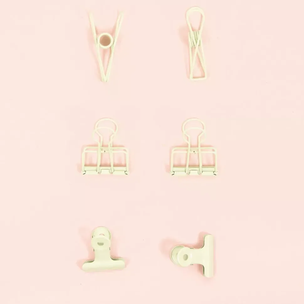 Set de Pinzas Verde Menta Craftelier