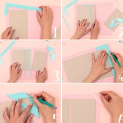 Set de Reglas de Encuadernación Rosa Craftelier + Estuche De Regalo