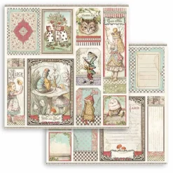 Set de Scrapbooking Alice Through the Looking Glass Stamperia 20x20cm