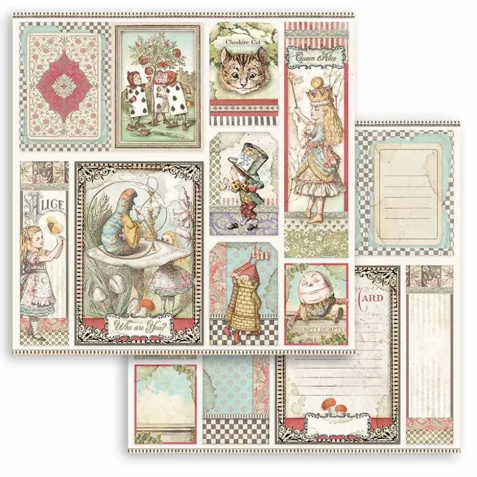 Set de Scrapbooking Alice Through the Looking Glass Stamperia 20x20cm