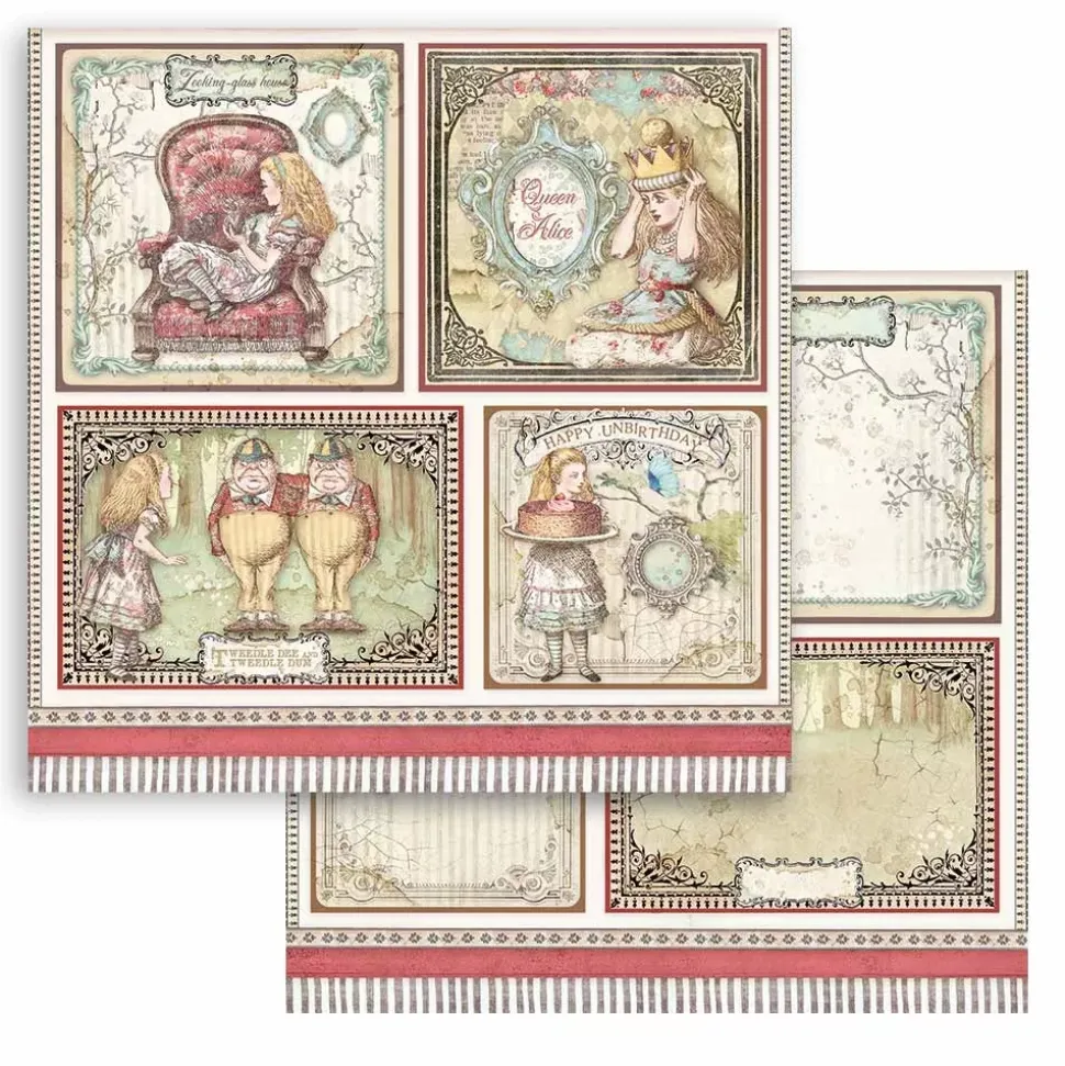 Set de Scrapbooking Alice Through the Looking Glass Stamperia 20x20cm