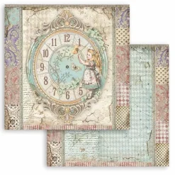 Set de Scrapbooking Alice Through the Looking Glass Stamperia 20x20cm