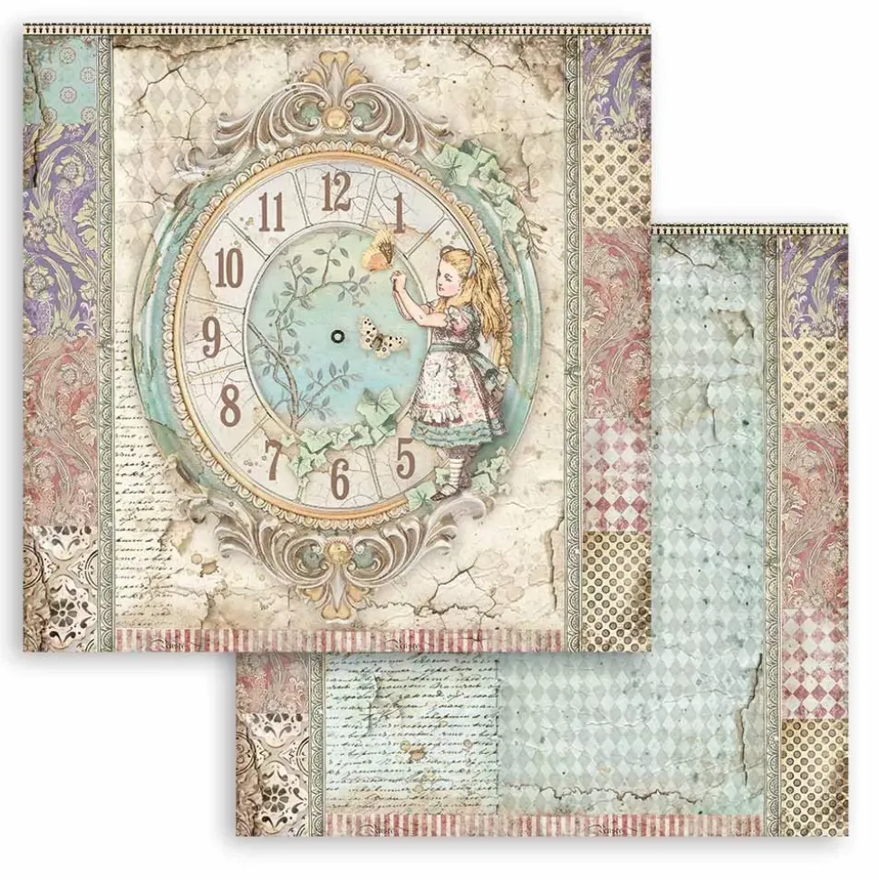 Set de Scrapbooking Alice Through the Looking Glass Stamperia 20x20cm