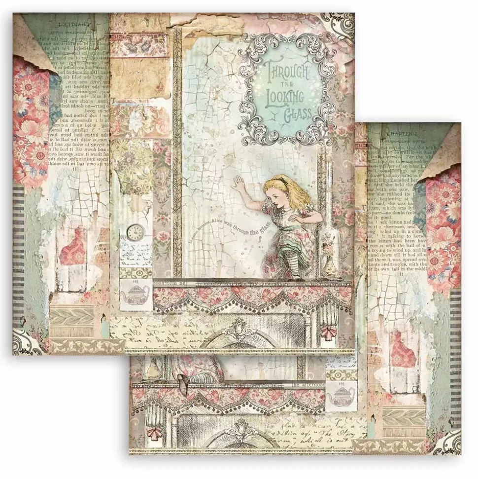 Set de Scrapbooking Alice Through the Looking Glass Stamperia 20x20cm
